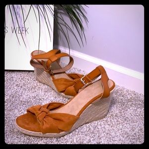 Faux Suede Knot Wedge for Women